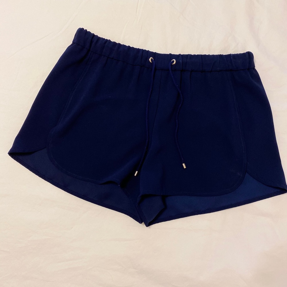 Trina Turk Drawstring Dress Shorts - Navy
